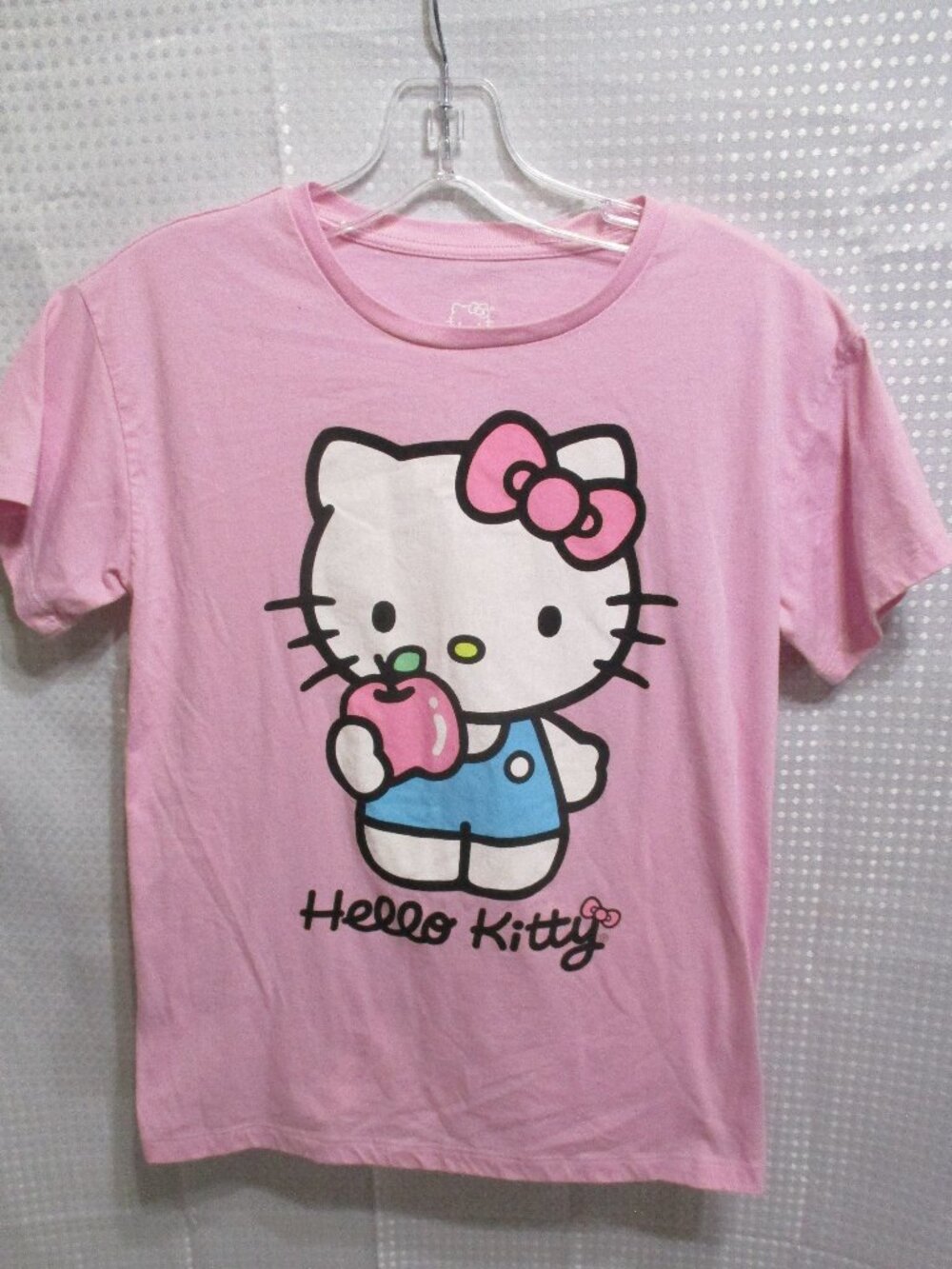 Sanrio Hello Kitty Graphic Pastel Pink Cotton Blend Girl's T-Shirt  Sz. XL